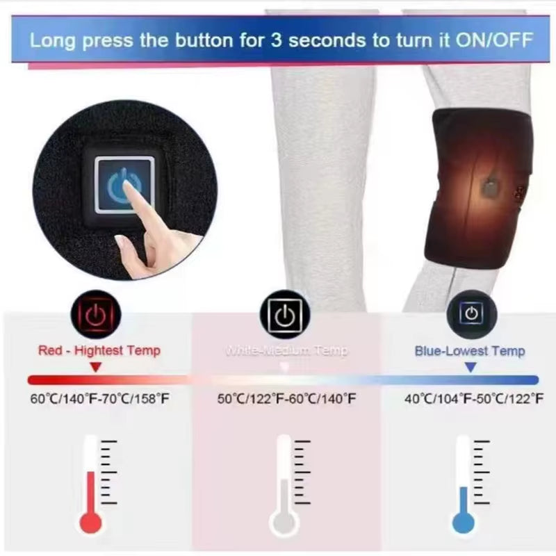 Electric Heating/Cooling Knee Massage Tool with Adjustable Temperature, Plug in and Use Knee Warmer for Health and Protective Belt