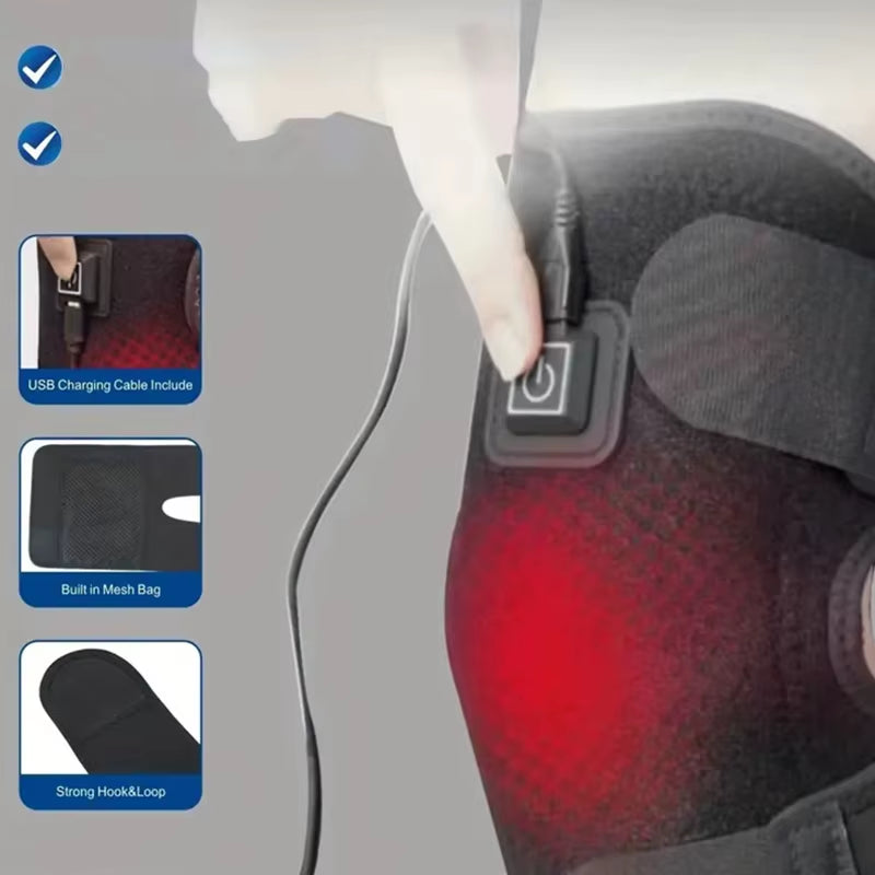 Electric Heating/Cooling Knee Massage Tool with Adjustable Temperature, Plug in and Use Knee Warmer for Health and Protective Belt